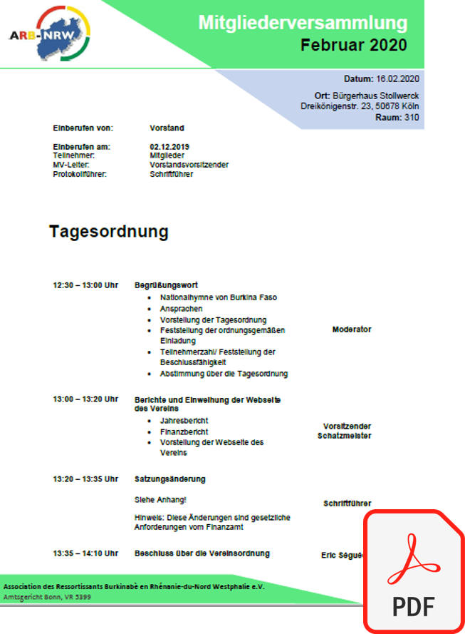 Agenda